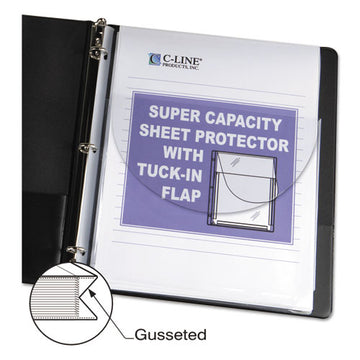 C-Line® Super Capacity Sheet Protectors With Tuck-in Flap, 200", Letter Size, 10-pack freeshipping - TVN Wholesale